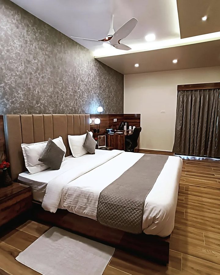 A guest room at The Kashi Residency, Varanasi