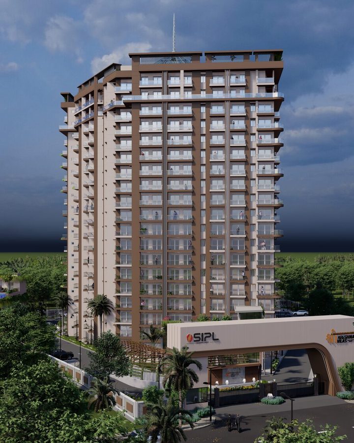 Sri Krishna Vilas towers at dusk, artist's impression