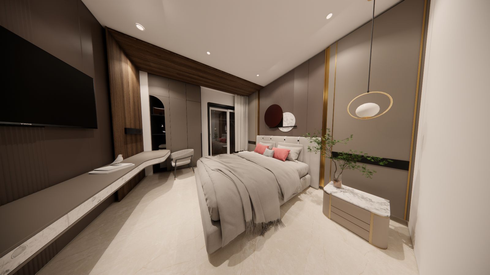 Interior — Artist's impression of Sri Krishna Vilas, Varanasi