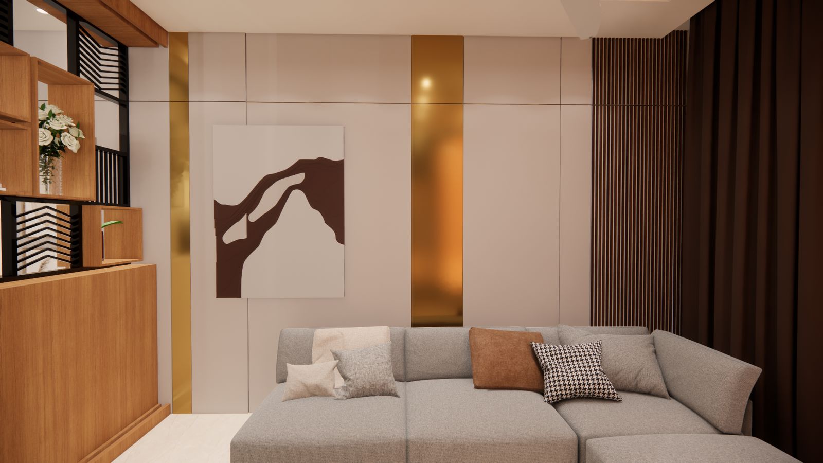 Interior — Artist's impression of Sri Krishna Vilas, Varanasi