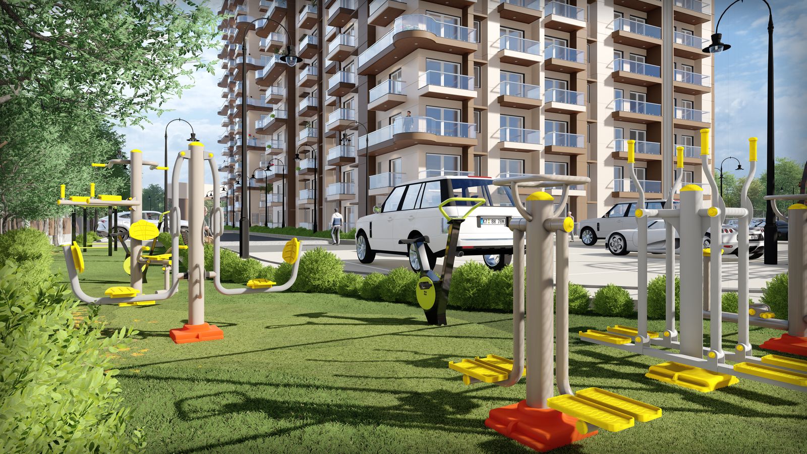 Open gym — Artist's impression of Sri Krishna Vilas, Varanasi