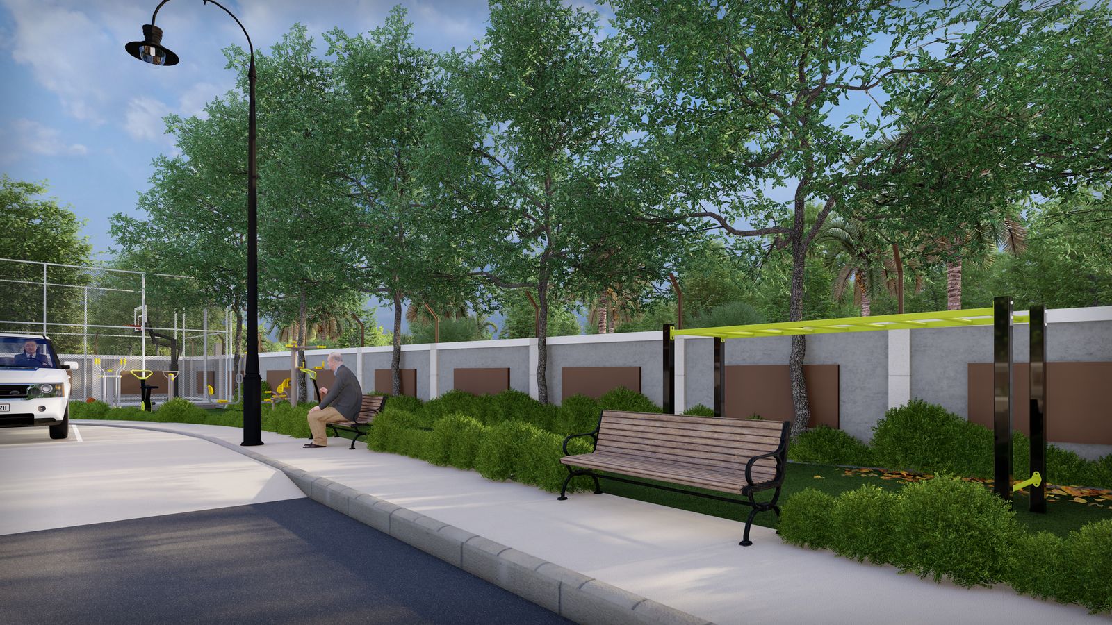 Senior citizens' area — Artist's impression of Sri Krishna Vilas, Varanasi